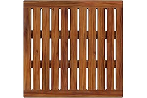 Acacia Wood Shower Mat: Luxury Non-Slip Comfort for Your Bathing Oasis