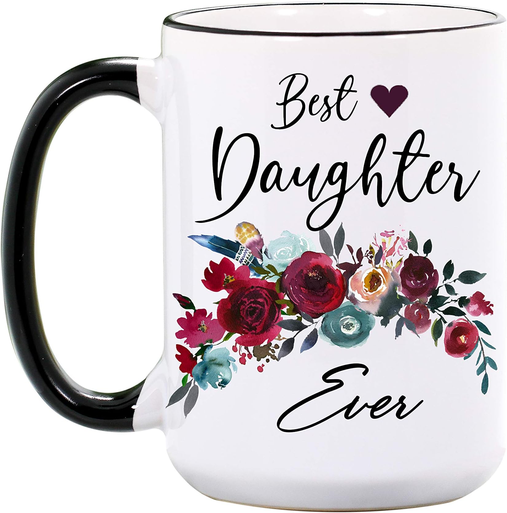 Daughter Mugs - Large 15 oz or 11 oz Ceramic Cup - Daughter Mugs from Mom - Daughter Coffee Cup - Daughter Gifts - Dishwasher & Microwave Safe - Made In USA