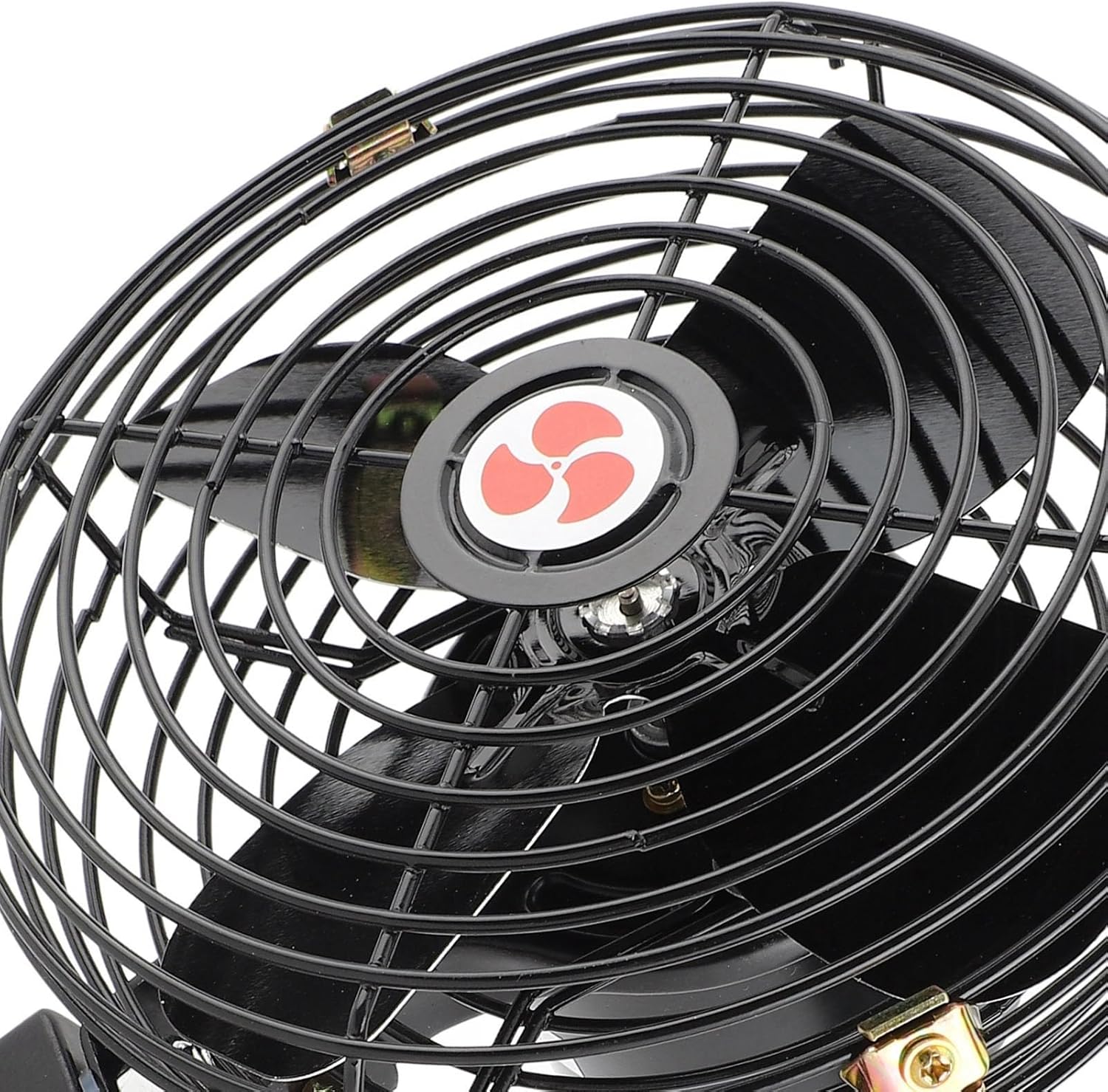 12V RV Cooling Fan Heavy Duty Quiet Metal Car Fan with Advanced Noise Reduction Technology for Truck RV Car Boat Bus (6 Inch)