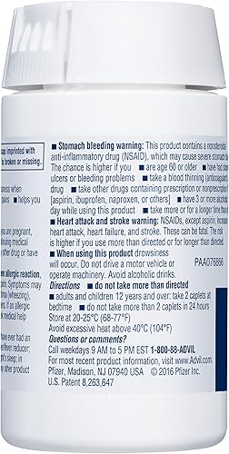 Vista 33 de Advil Analgésico PM y ayuda para dormir nocturno, medicamento para el dolor con ibuprofeno para aliviar el dolor y citrato de difenhidramina