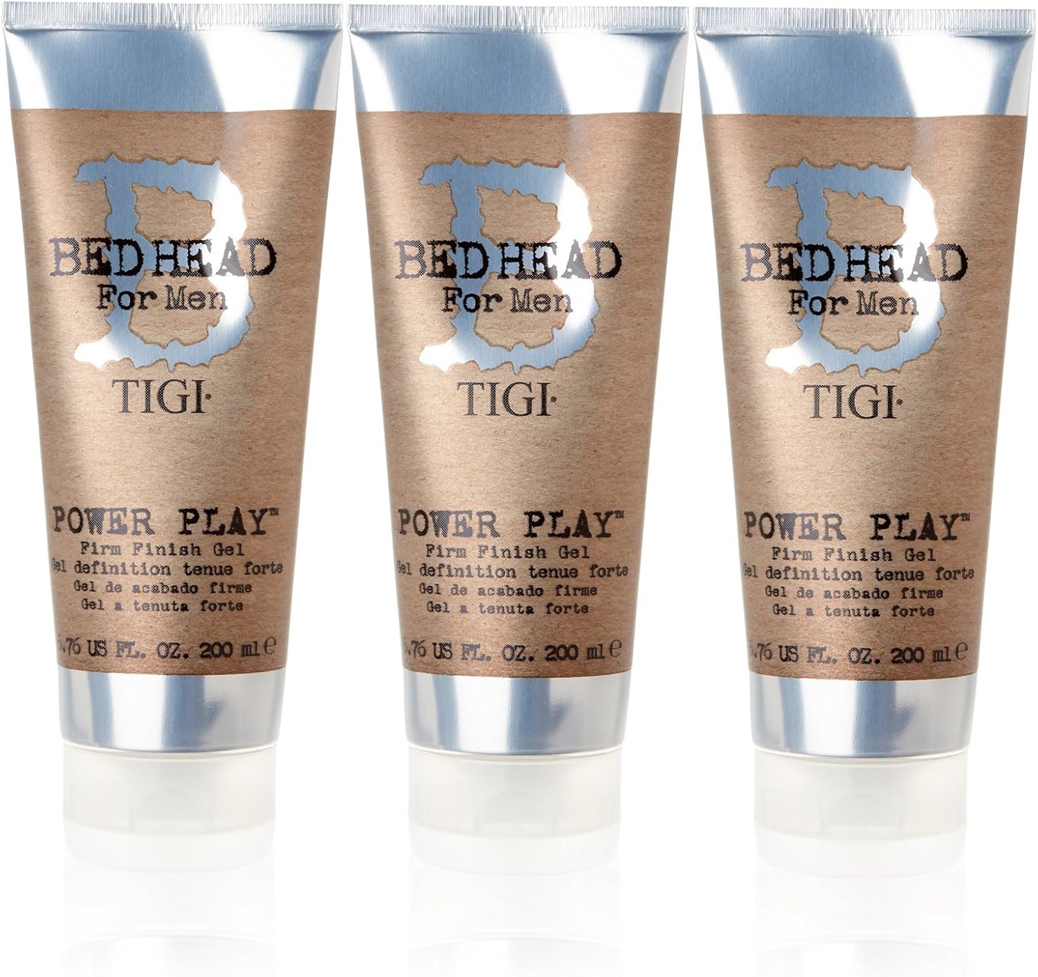 Tigi Bed Head for Men Power Play Firm Finishing Gel Triple Pack (3 x 200 ml)