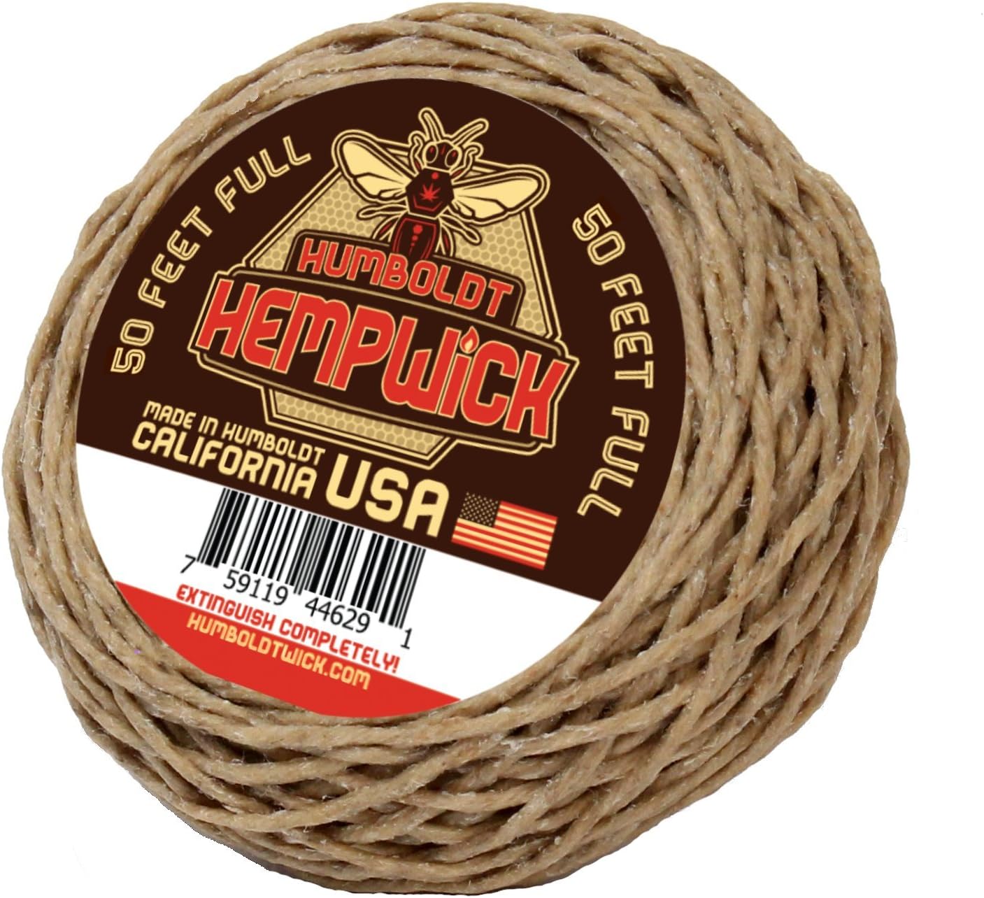 Humboldt Organic Hemp Wick 50 Foot Roll Made with Organic Hemp and Pure Beeswax