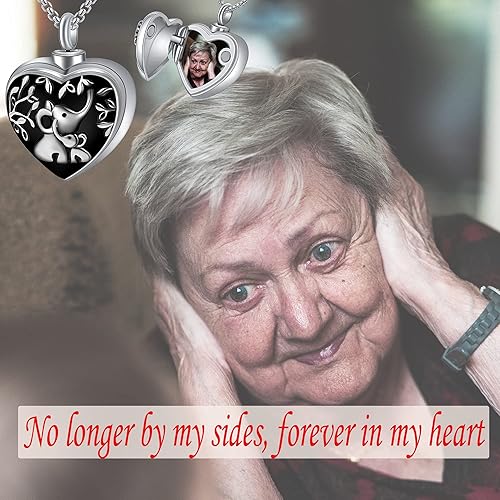 Miniatura 2 de Fanery sue Medallón de urnas personalizadas para recuerdo de cenizas humanas, regalos conmemorativos personalizados para la pérdida de un ser