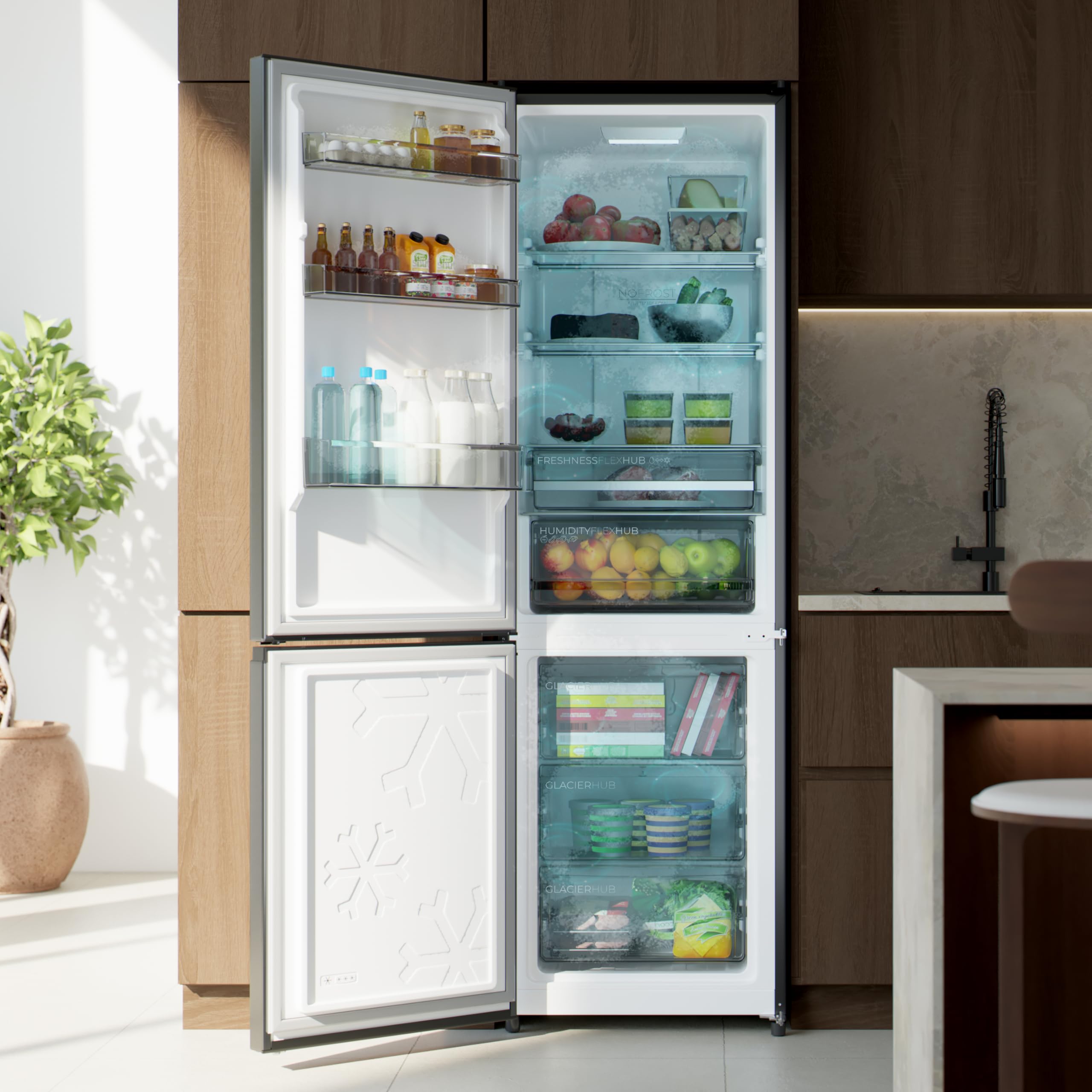 Bolero Combi No Frost 335L Inverter Glass Low Consumption - Dettaglio