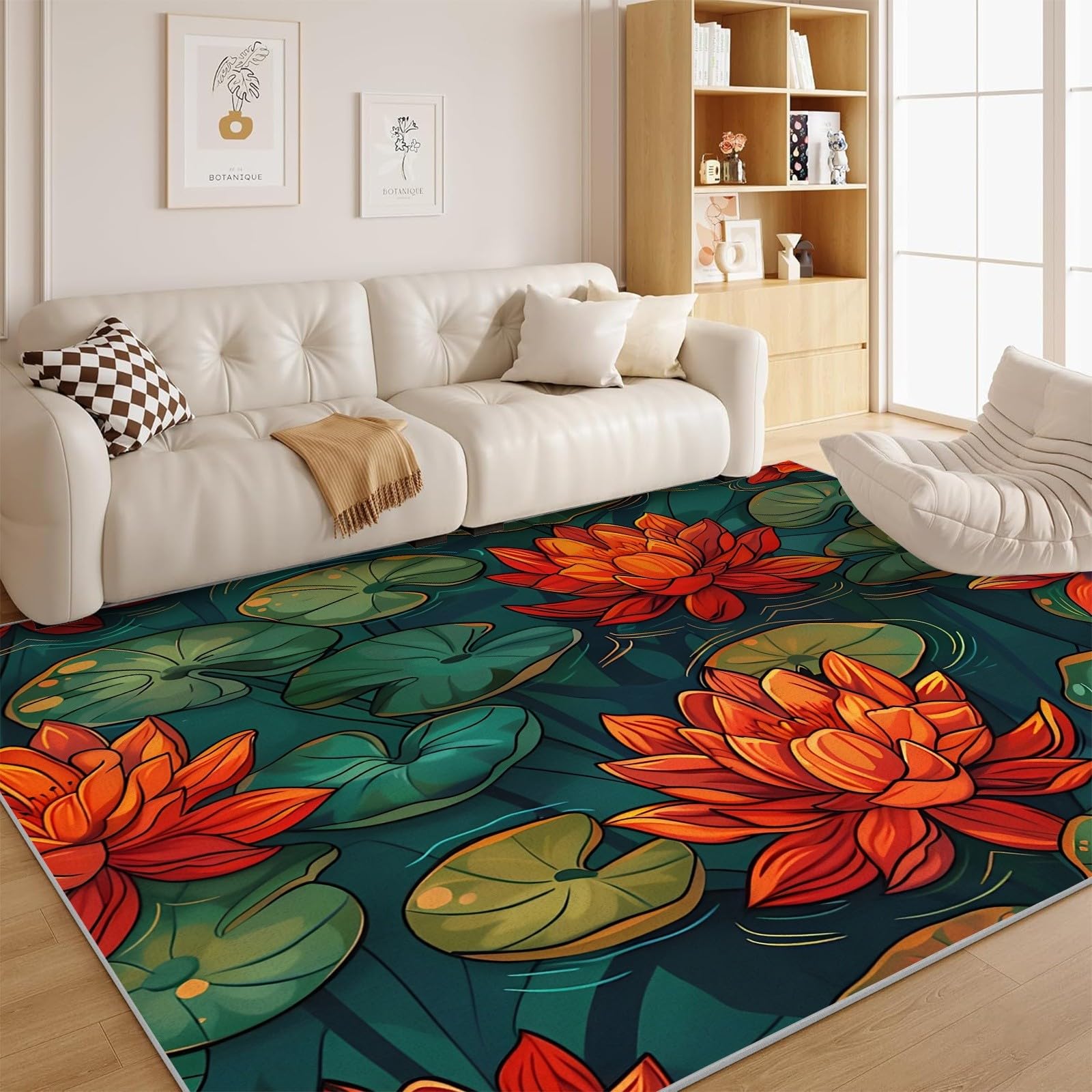 Grand tapis à poils courts lavable et ultra doux pour habiller le salon ou la chambre ado