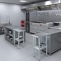 Vista 205 de Mesa de trabajo de acero inoxidable, mesa de metal