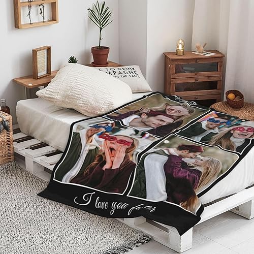 Miniatura 3 de Regalos para parejas manta personalizada para Navidad, aniversario, día de San Valentín, personalizada para esposa, marido, novia, novio