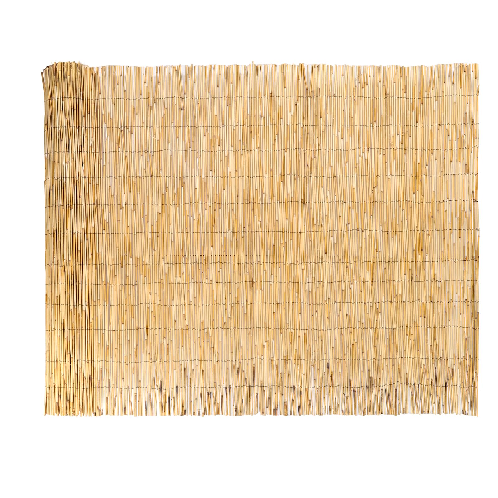 4FT x 13FT Natural Reed Fence, Outside Privacy Screen Fencing, Reed Roll Curtain Screen Decors Panels for Garden, Outdoor, Backyard