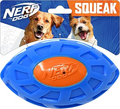 6in TPR EXO Squeak Football - Blue/Orange