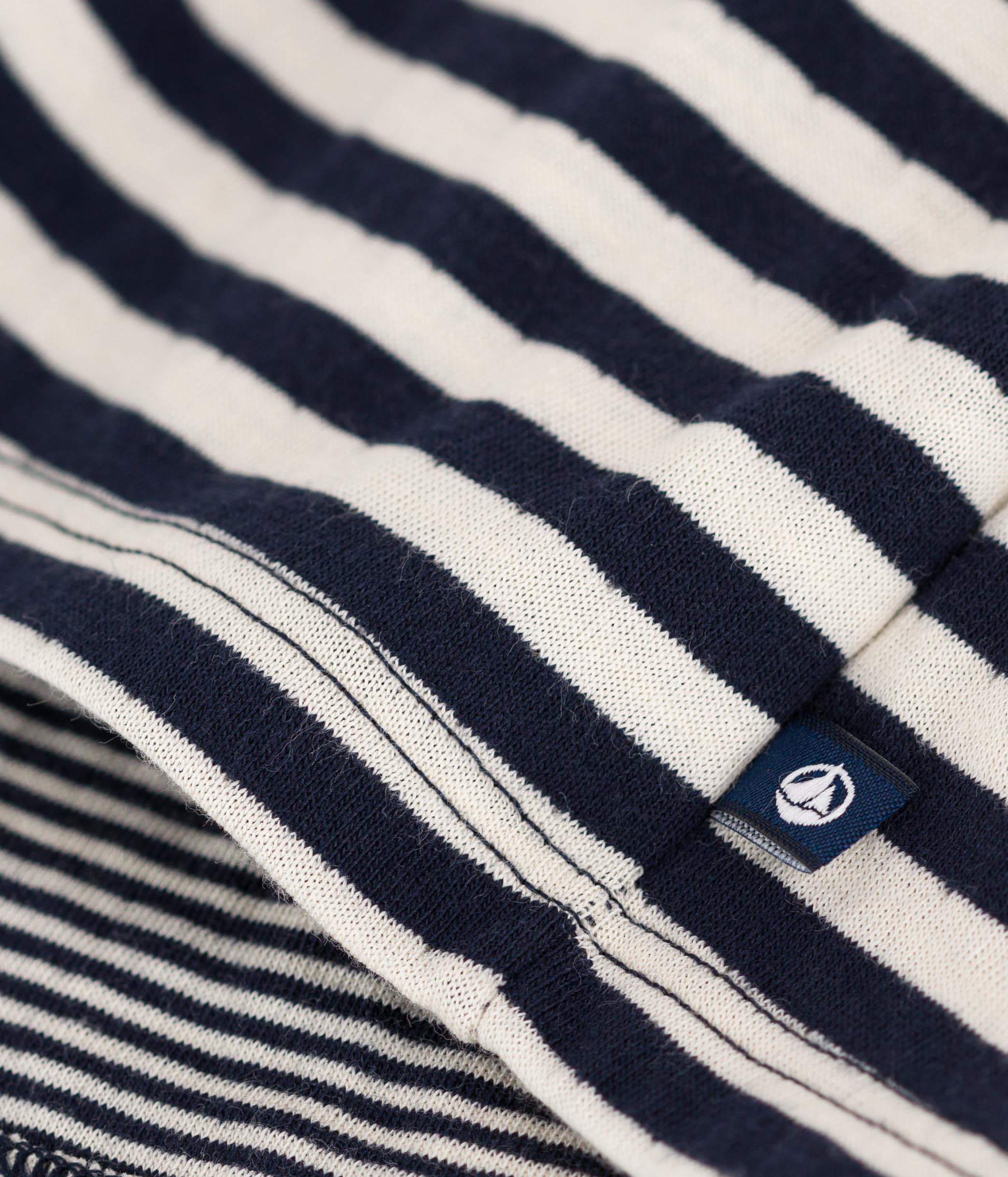 Petit Bateau Dziewczynka A0883 sukienka z długim rękawem, niebieski smoking/biały Avalanche, 24 miesiące, Niebieski smoking/biały Avalanche, 24 Miesiące