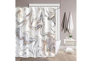 Grey and Gold Marble Shower Curtain: Enhance Your Bathtime Sanctuary