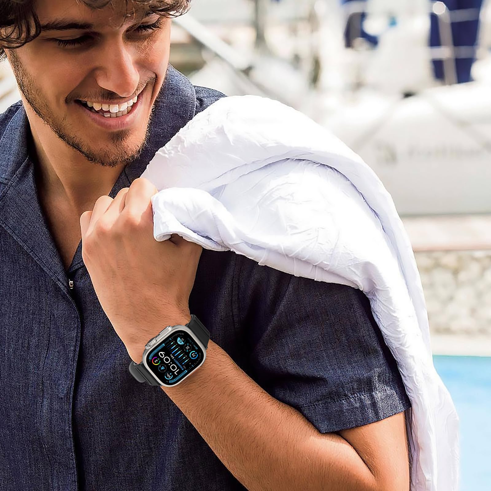 Amazon.co.jp: バンド と互換性のあるアップルウォッチ バンド 49mm 