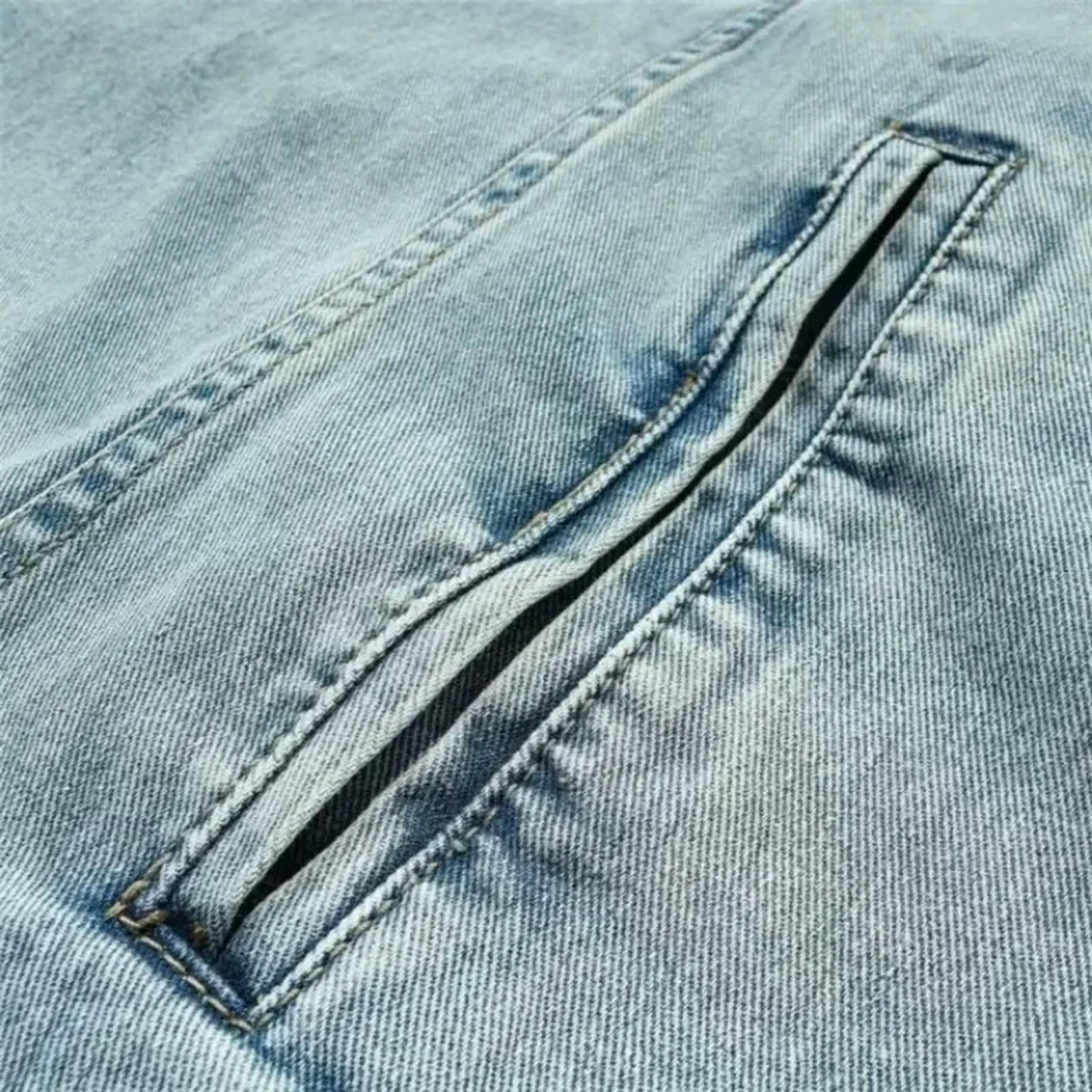 Giacca Uomo Gia A con Cappu Io in Denim Uomini Donne Sciolte di Felpa Vintage Casual Venata Lavata in Denim Autunno