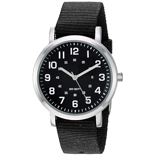 MockWares Essentials Men's Easy Read Watch Silver And Black