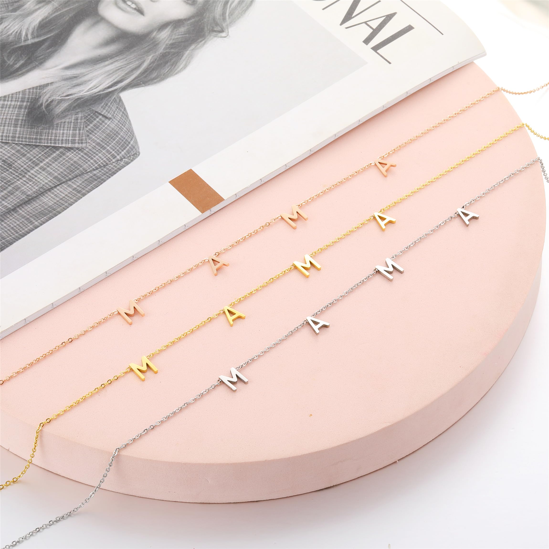 SKQIR Mama Necklaces For Women, Gold Plated Momma Mom Necklace,Pregnant Pregnancy Gifts For Expecting Mom, First Time New Mom Gifts,Mommy Mama To Be Gifts,Postpartum Gifts For Mom After Giving Birth