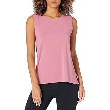 Amazon Essentials Women's Soft Cotton Relaxed-Fit Yoga Tank Top Available in Plus Size