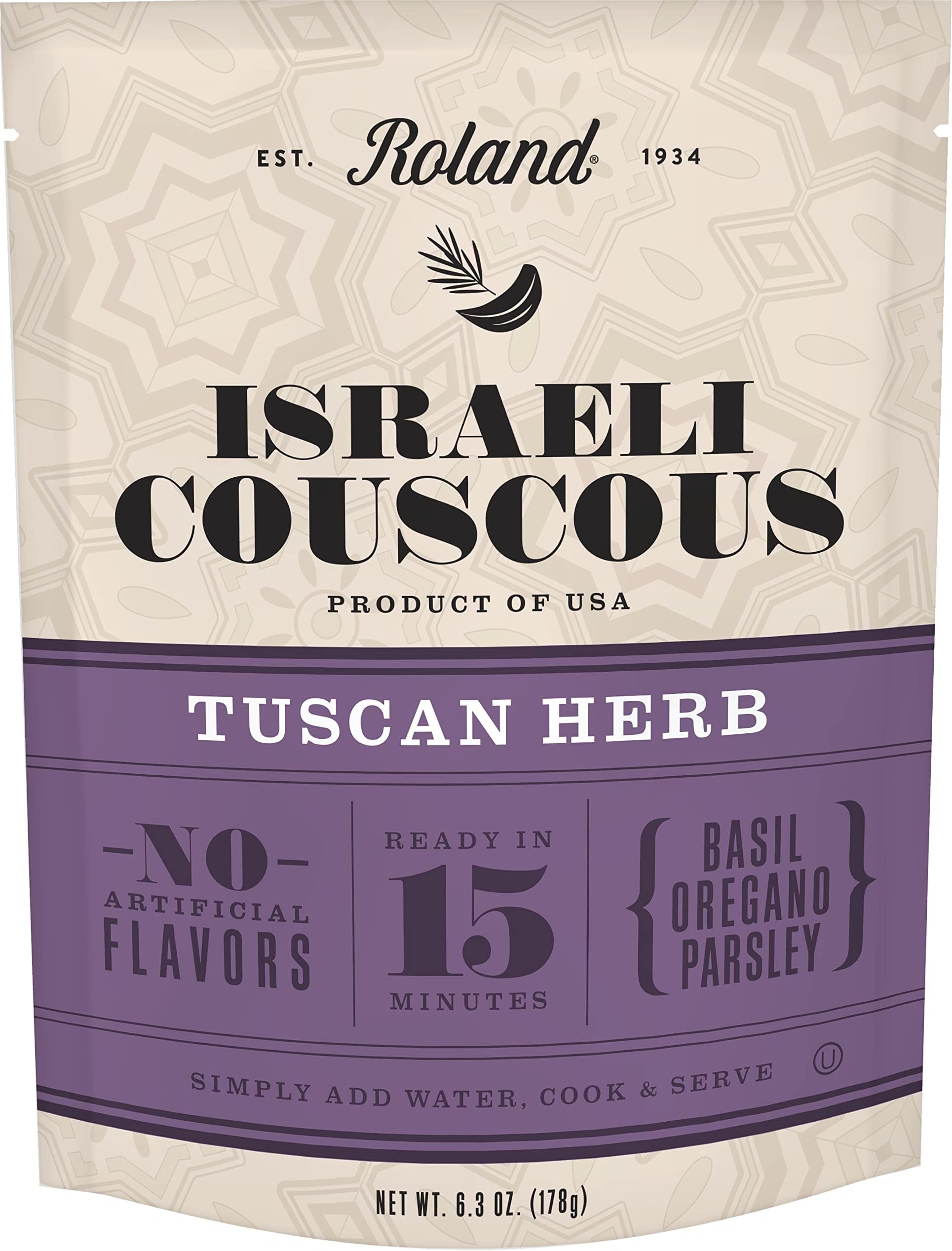 Tuscan Herb Israeli Couscous, Sourced in the USA, 6.3-Ounce Pouch