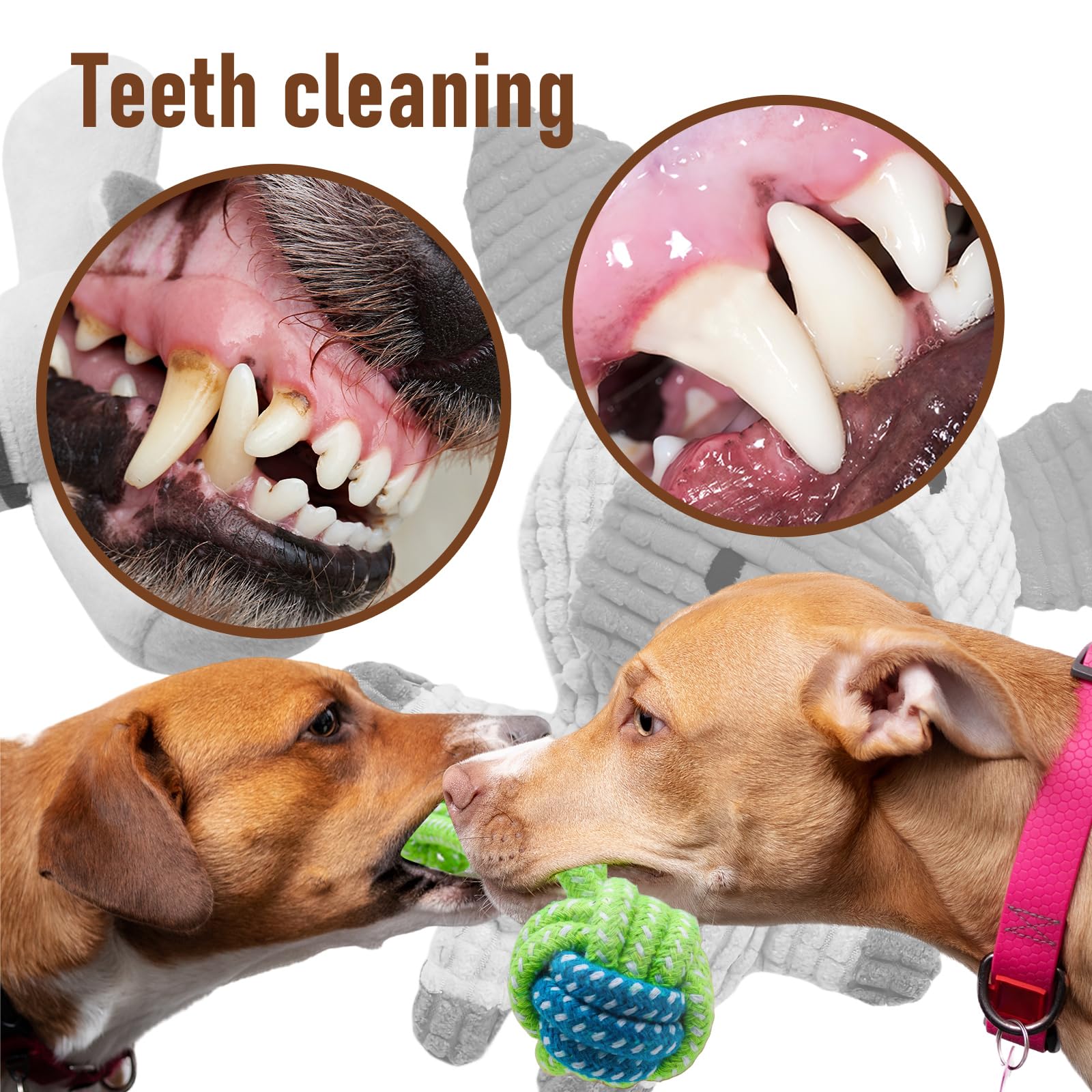 Animali di peluche per cani, confezione da 12 giocattoli interattivi da masticare per cani, giocattoli per cani per tenerli occupati, giocattoli per dentizione per cani di piccola taglia e