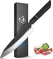 Vista 12 de ROCOCO Cuchillo afilado para pan dentado, cortador de pan, cuchillo cortador de carne, cuchillo para el hogar, cocina, 7.4 pulgadas, cumpleaños