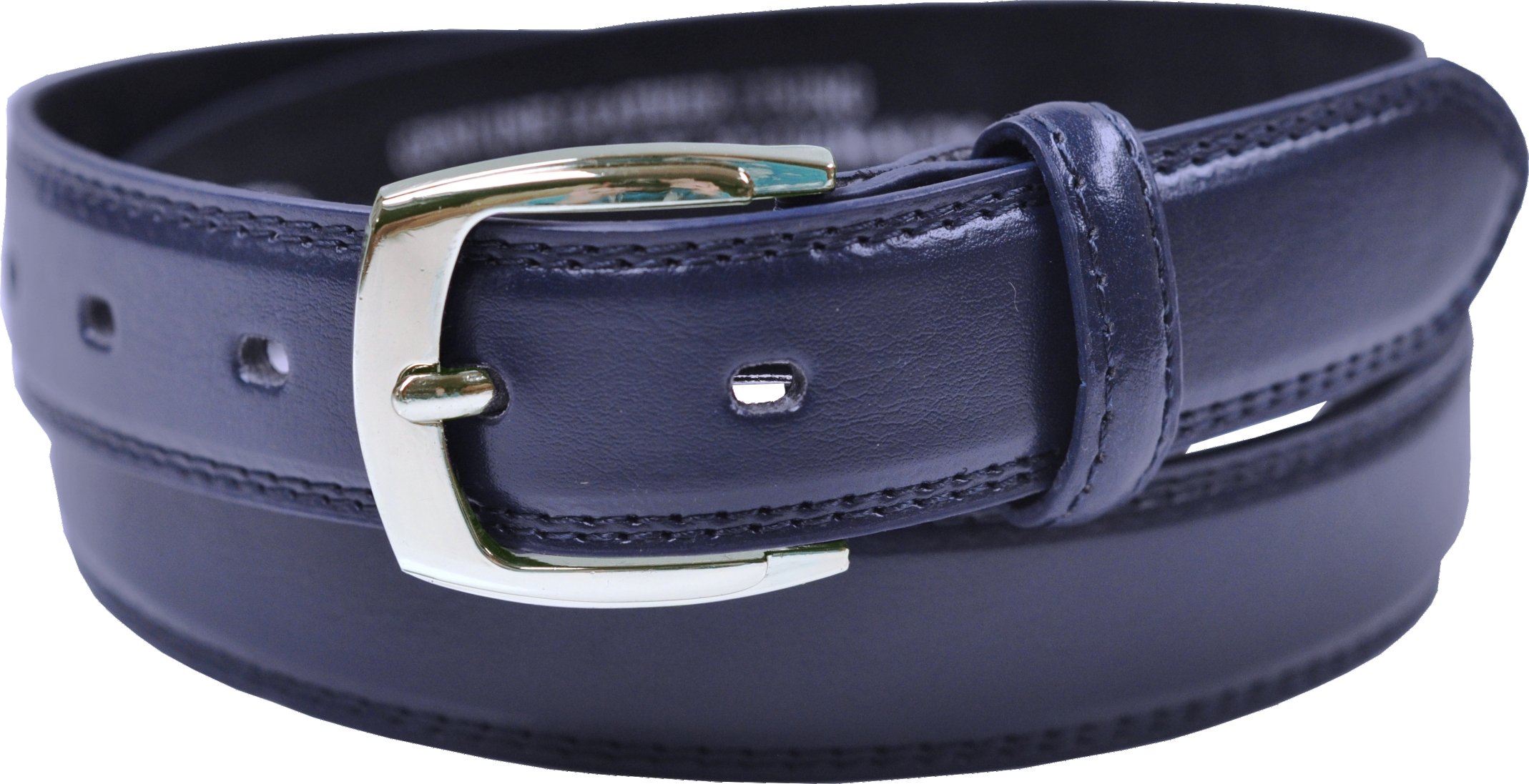 Ossi Navy Blue Leather Lined 28Mm Childrens Belt - Small (28" - 32" Waist)