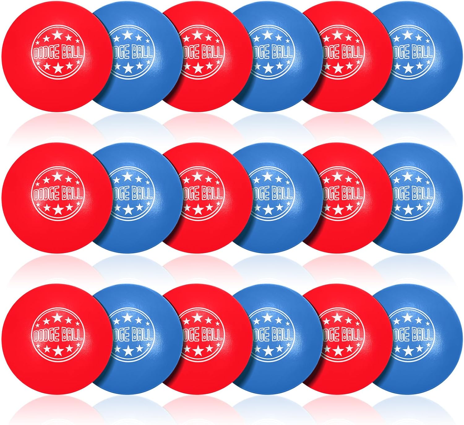 Jerify Foam Dodgeball Set 6 Inch Soft Skin Playground Dodgeballs Bulk, Low Density Foam for Non Sting Dodgeball Sports Equipment for Kids and Adults