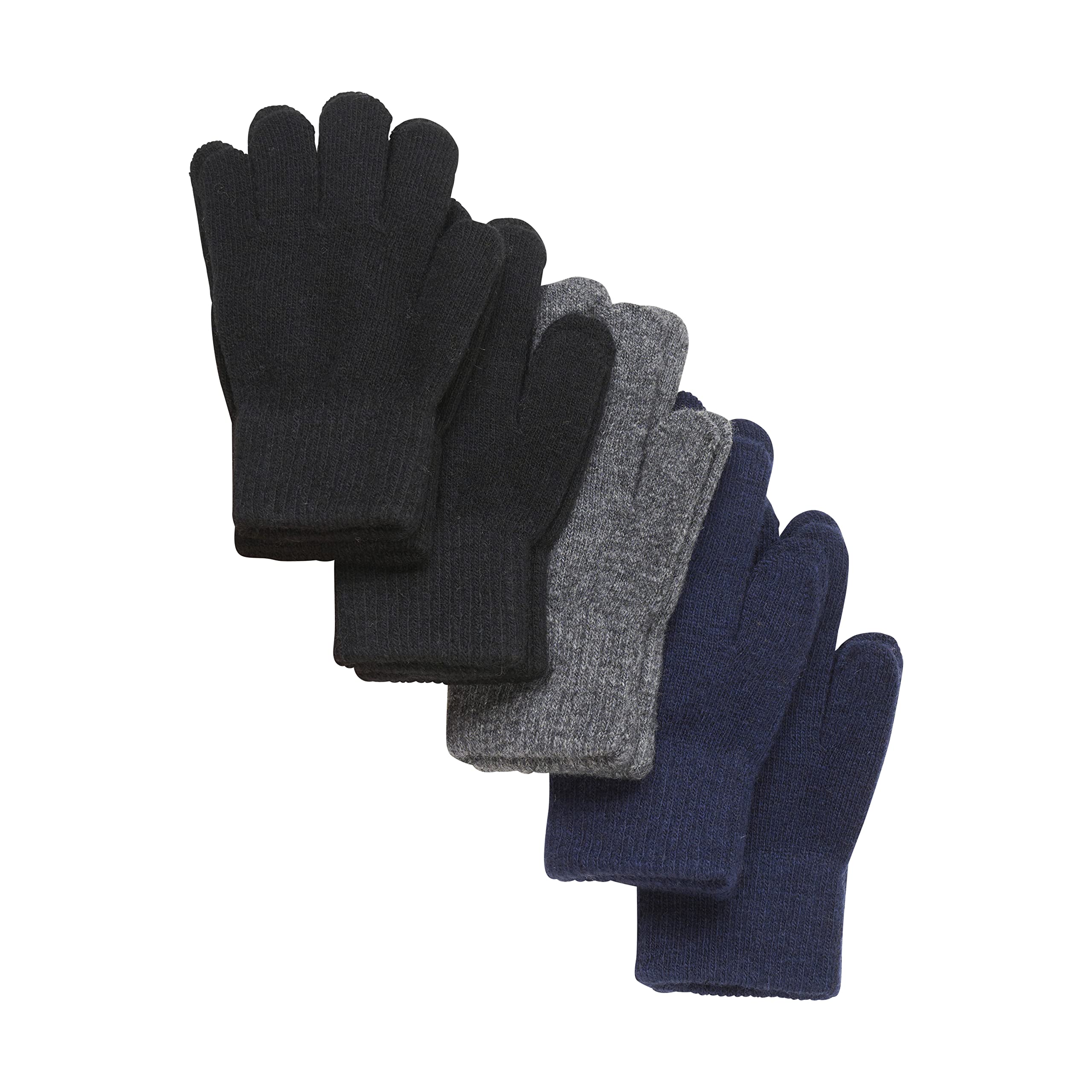 Celavi Unisex Kids Magic Gloves 5-pak Mittens, czarne, rozmiar 7, czarny