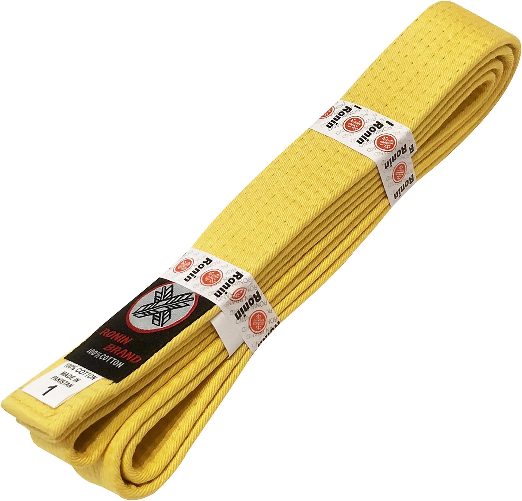 Martial Arts Uniform Solid Colored Rank Belt – Wht, Yellow, Green, Org, Blue, Pur, Red, Brn, & Blk