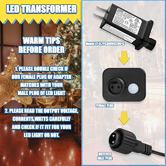 30V 0.2A LED Controller 8 Mode with Timer Memory Function Replacement Model JT-EL/FC300V0200-C Class 2 Power Supply IP44 Low Voltage Transformer for Halloween Christmas Light
