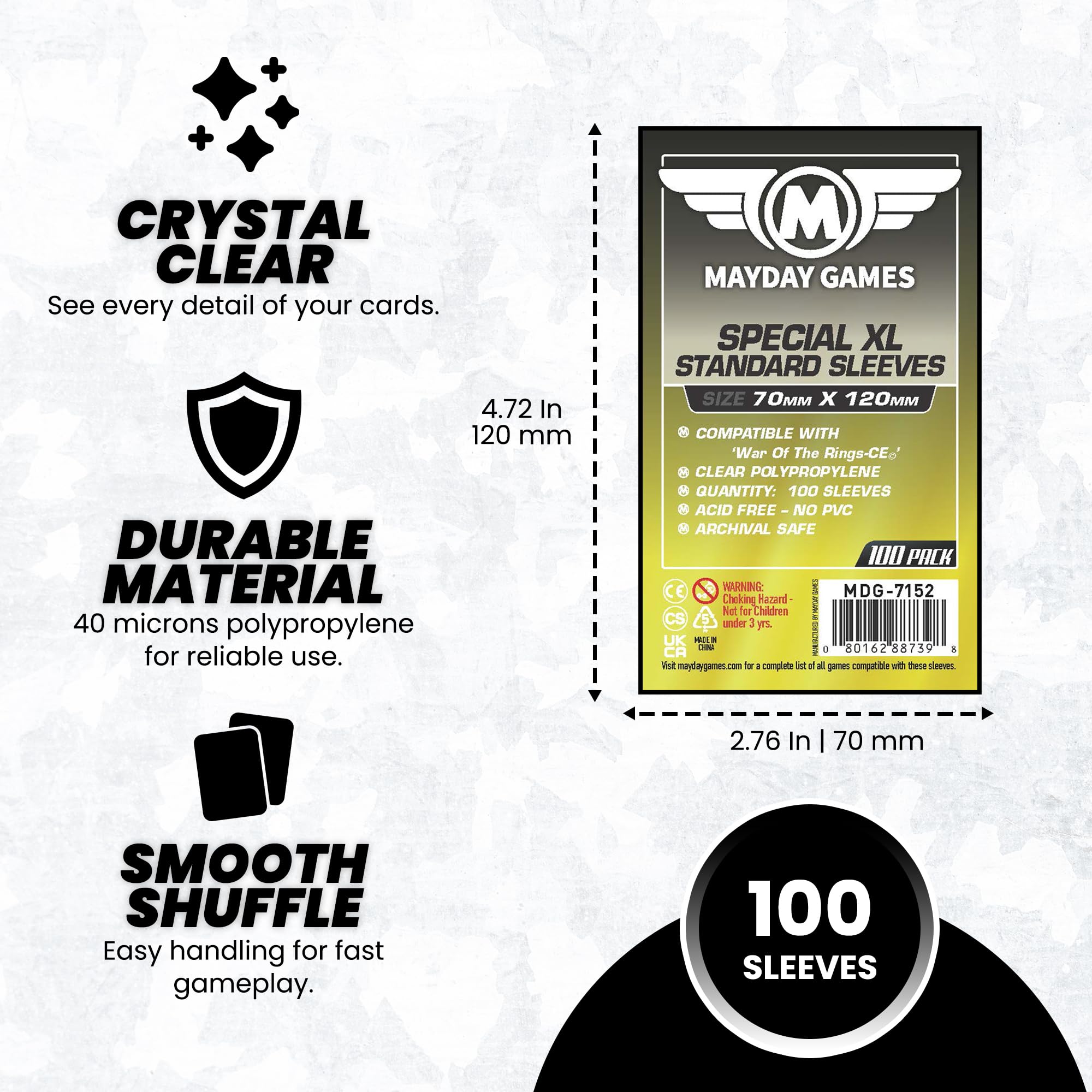 70 x 120 mm card sleeves TBST 70x120 mm 75pcs Thick Board Games & Card Sleeves – MTL Sleeves