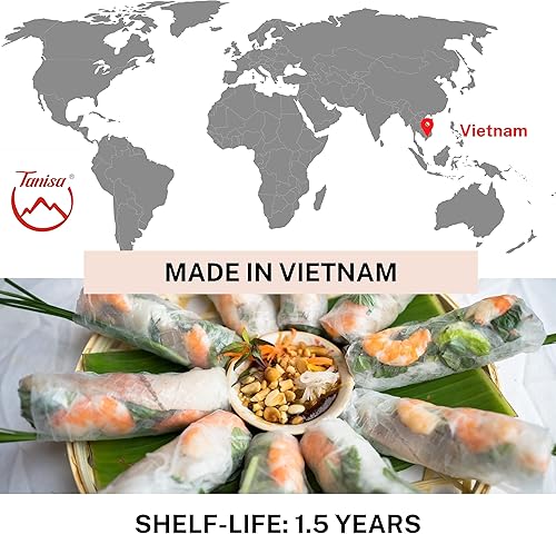 Miniatura 7 de TANISA 76 hojas  2 paquetes de envoltorios de papel de arroz para rollos de primavera, hojas de papel de arroz, wonton sin gluten, rollos frescos