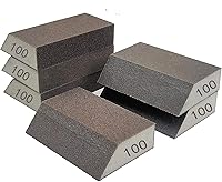 Vista 1 de Paquete de 6 esponjas de lijado, surtido de bloques de lijado de grano 100, lavables y reutilizables para paneles de yeso de madera, metal