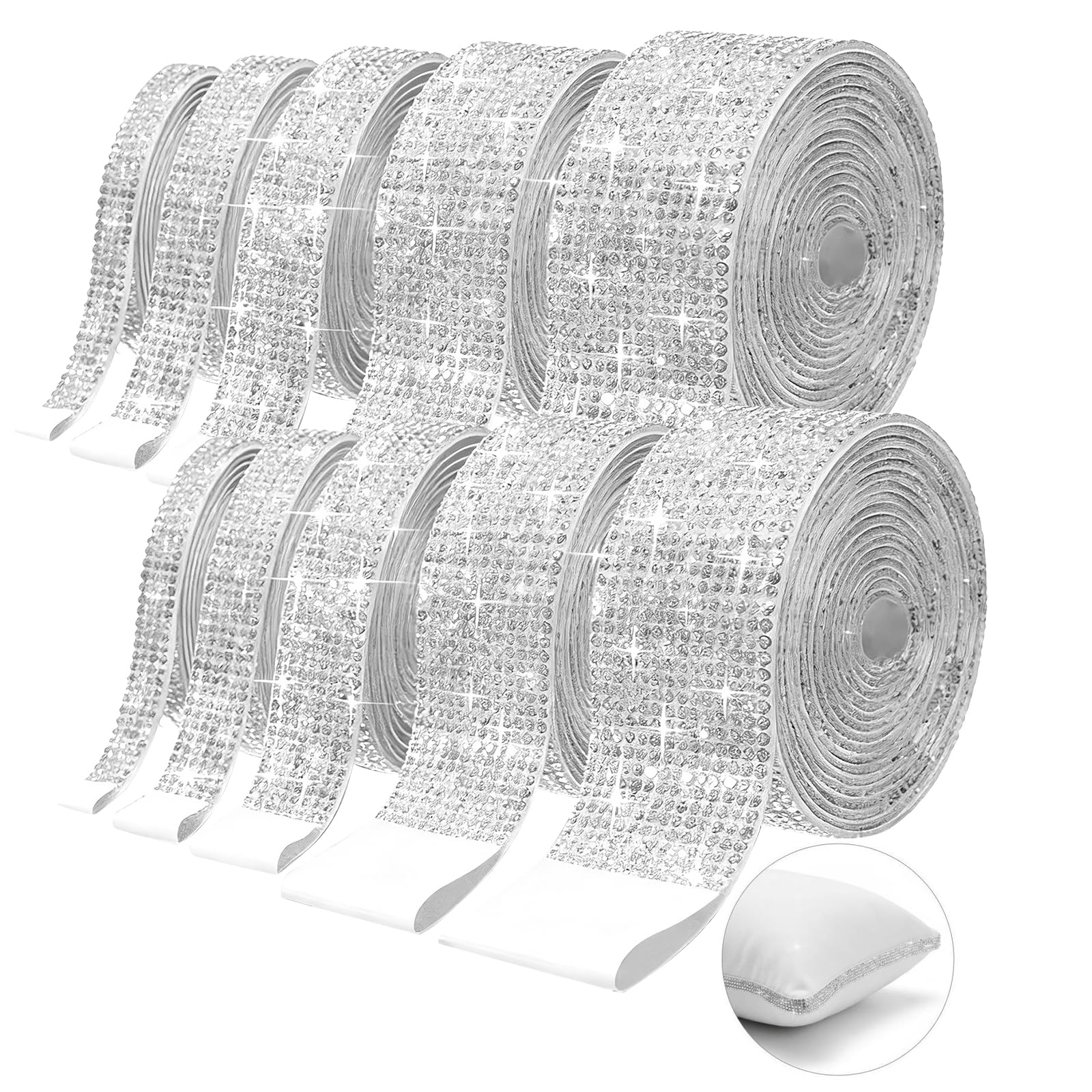 Cintas de diamantes de imitación de cristal autoadhesivas para manualidades y ropa