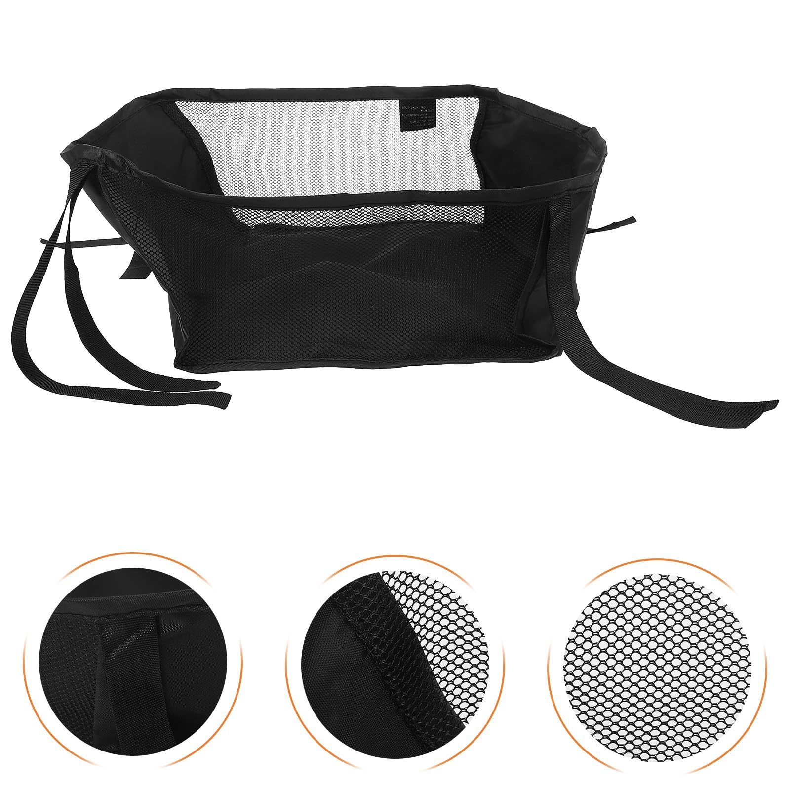 SUPVOX Borsa Portaoggetti per Passeggino Oxford Nero, Resistente e Multifunzionale, per Viaggi All'aperto Neogenitori, Cesto Inferiore per Passeggino