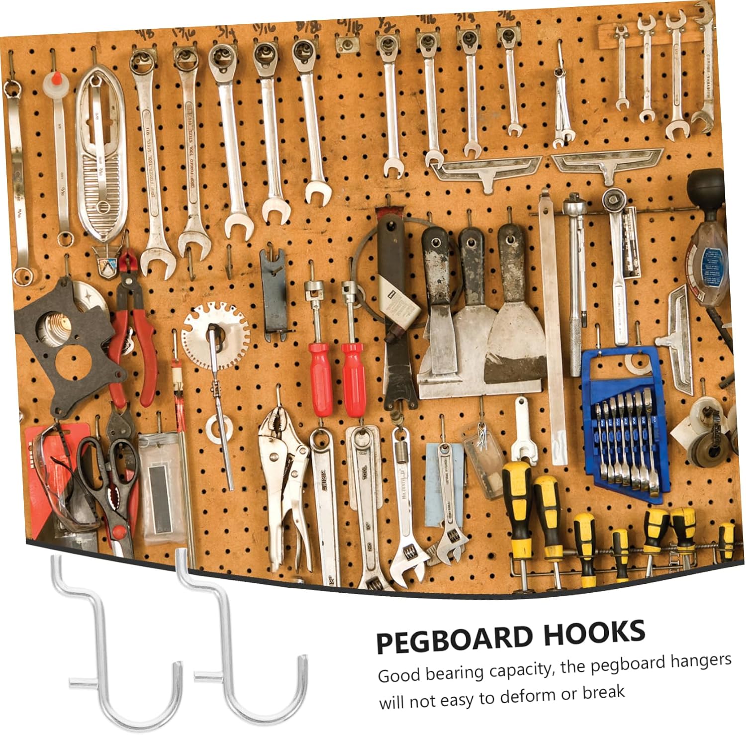 Cabilock 20pcs Metal Pegboard Hooks for Removable Wall Heavy Duty Utility Hangers Small Size Easy Install Perfect for Home