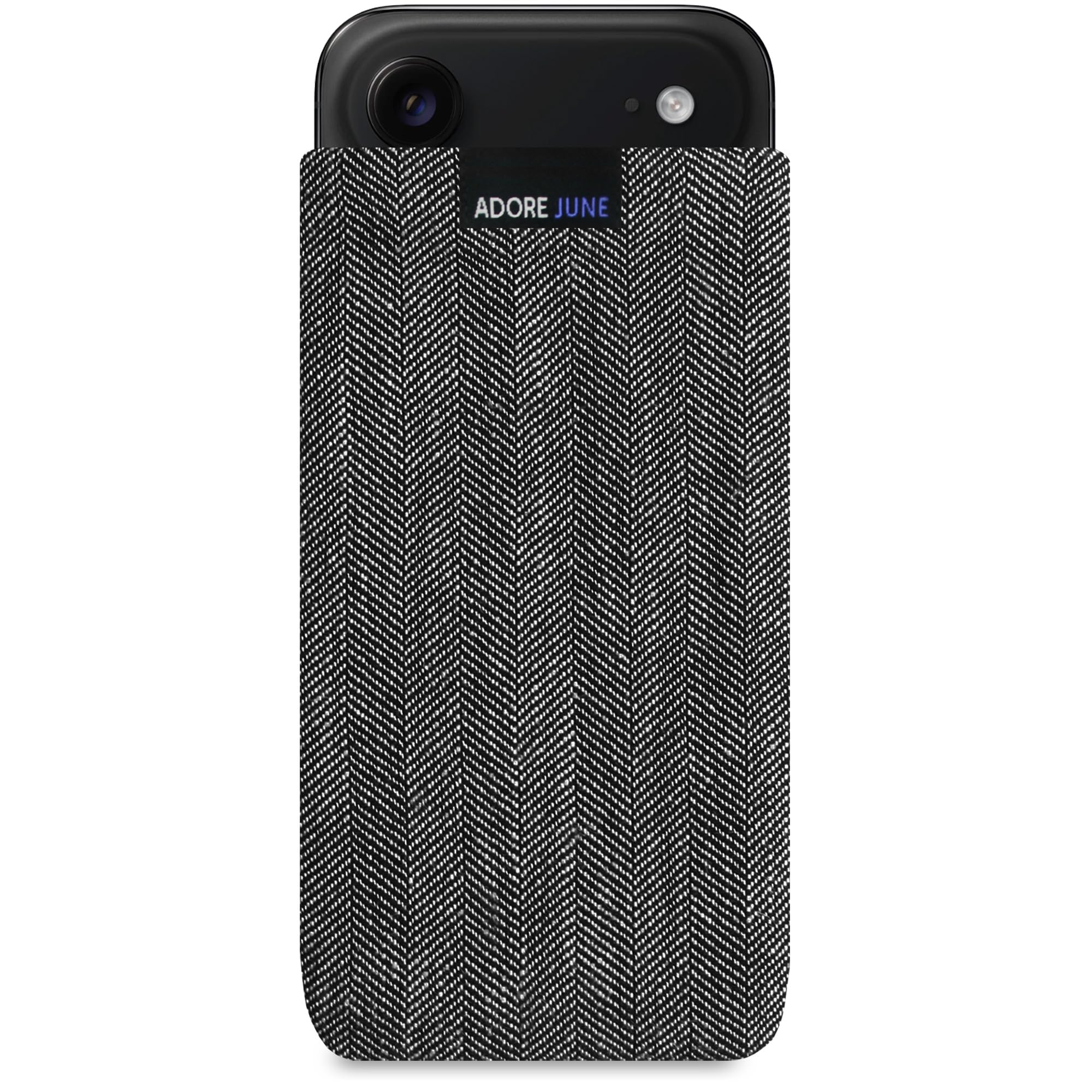 Adore June Business Tasche kompatibel mit iPhone Air 17 Handytasche aus charakteristischem Fischgrat Stoff - Display Reinigungs-Effekt