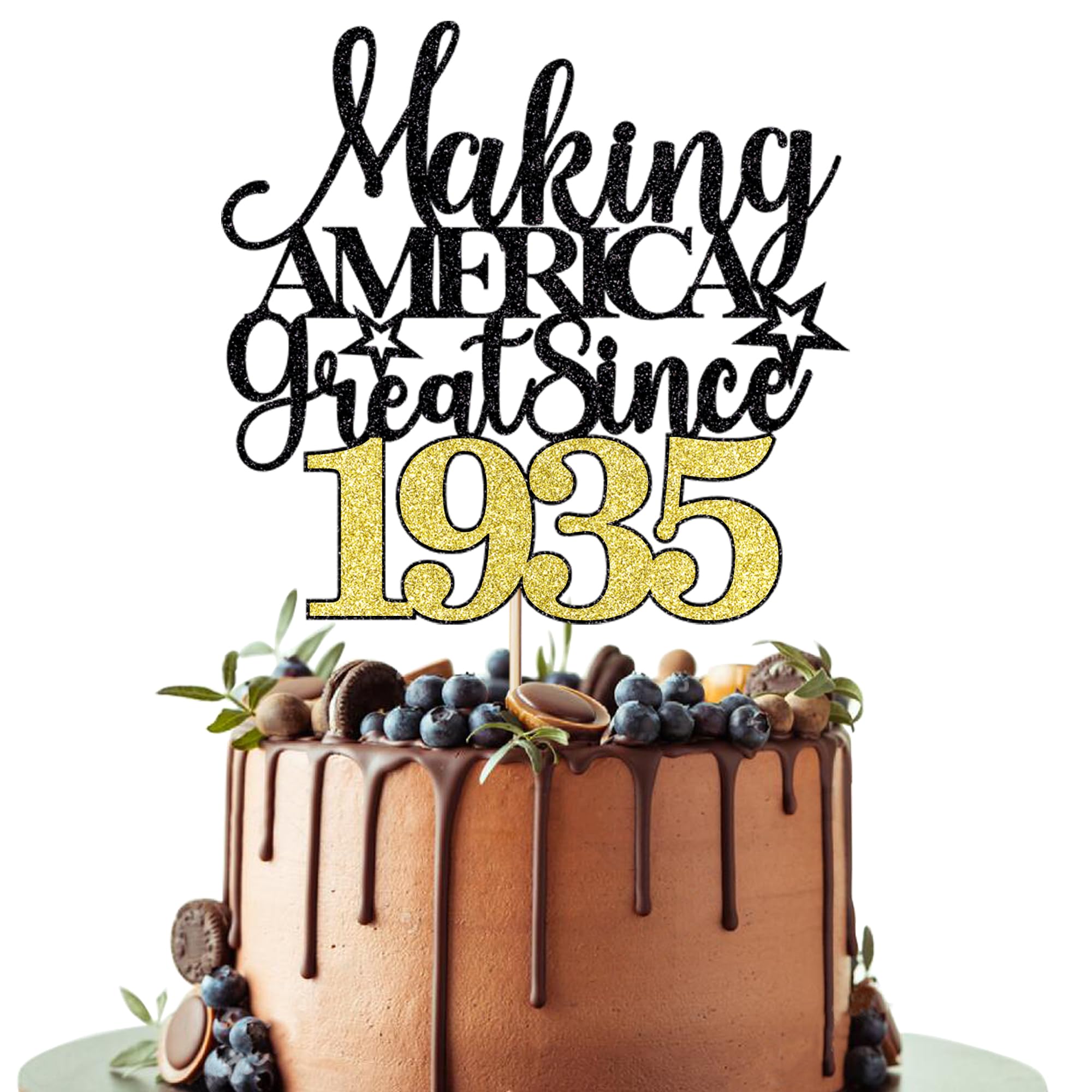 Leetaivie 'Making America Great Since 1975' Cake Topper - 50th Birthday Decorations For 50 & Fabulous Party
