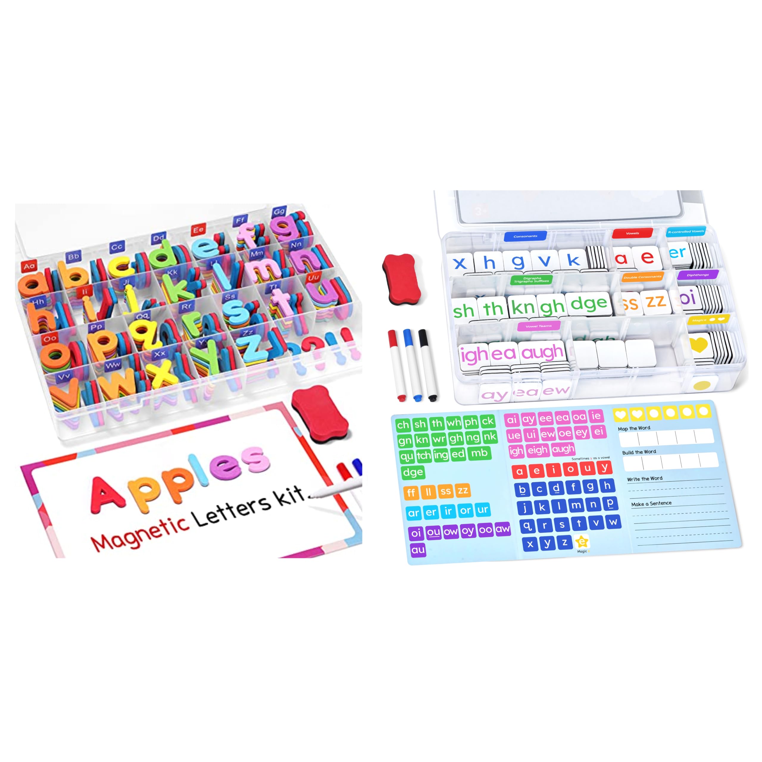 Amazon.com: Magnetic Alphabet Letters+Phonics Word Magnetic Letter