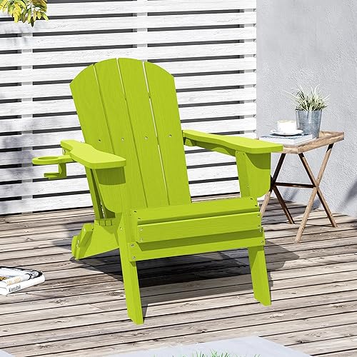 Miniatura 6 de LOUNZY Silla Adirondack plegable, color lima