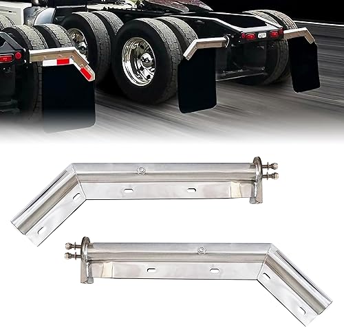Perchas de lodo para semircamiones, 1 par de perchas resistentes para semirremolques con recortes de luz