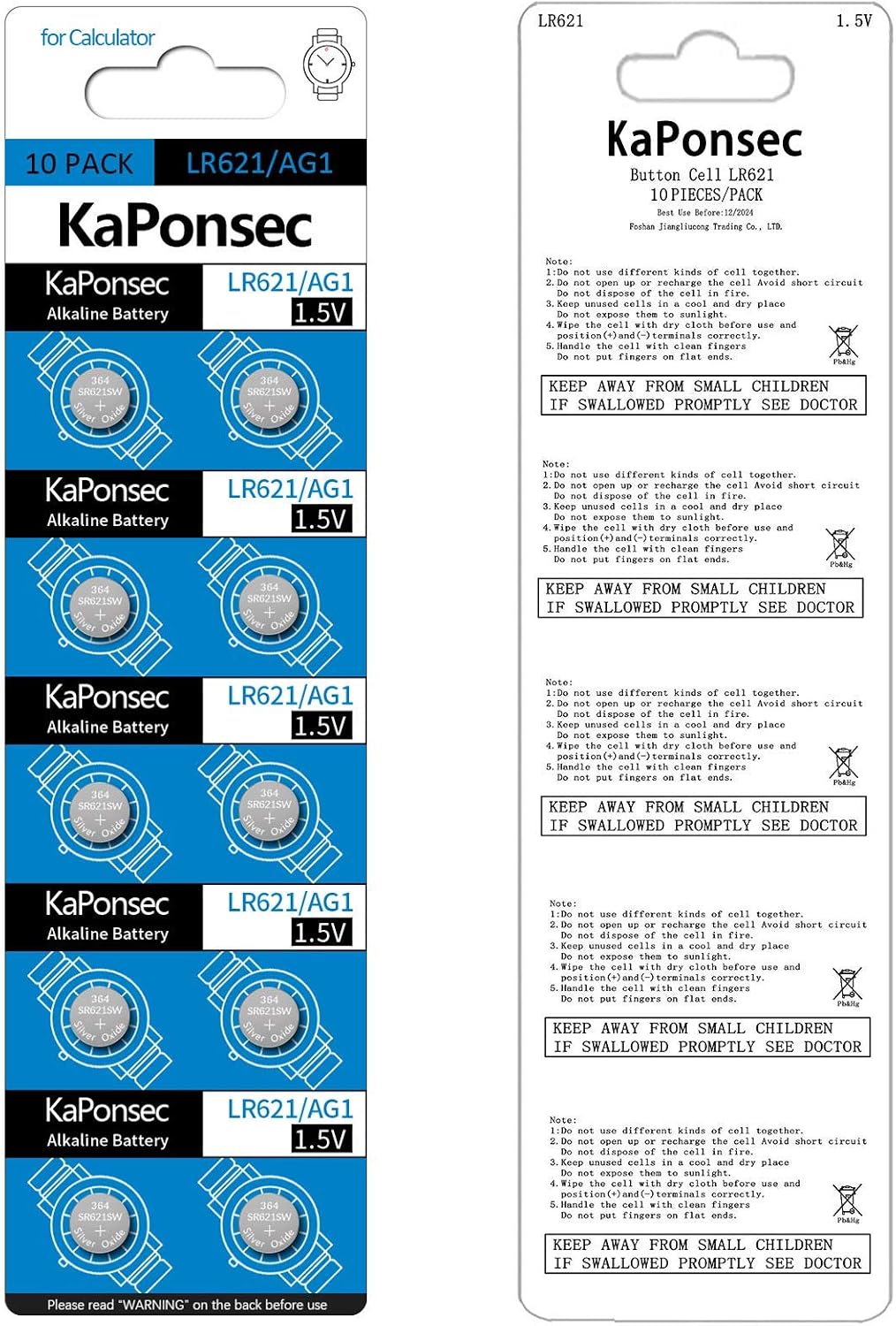 10 Pack SR621SW 364 363 LR621 164 AG1 1.5V Button Cell Watch Battery