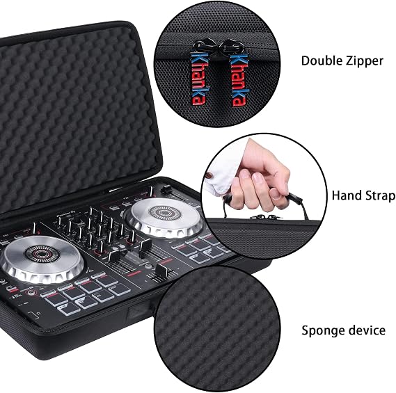 khanka Hard Travel Case Replacement for Pioneer PRO DJ (DDJ-FLX4) 2-deck Rekordbox Pioneer Smart DJ Controller