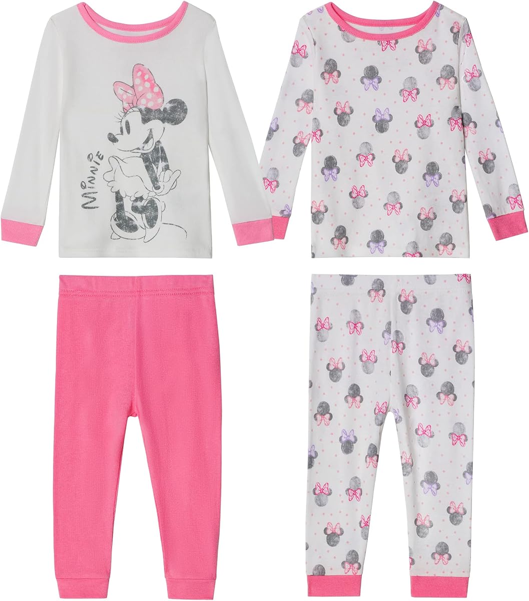 Disney Pijamas de algodón de ajuste cómodo de Minnie Mouse para niñas