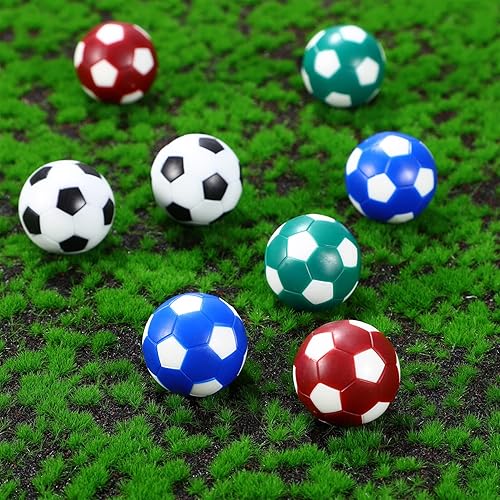 Miniatura 6 de Alipis 8 pelotas de repuesto de futbolín de fútbol para niños, mini futbolín, piezas de mesa de futbolín, juego de mesa de futbolín, accesorio de
