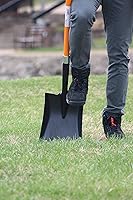 Vista 6 de Ashman - Pala de transferencia resistente (paquete de 1) con mango duradero de 41 pulgadas de largo y hoja, ideal para construcción, paisajismo