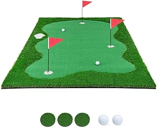 Tangkula 10 FT Golf Putting Green, Large Professional Golf Training Mat ...