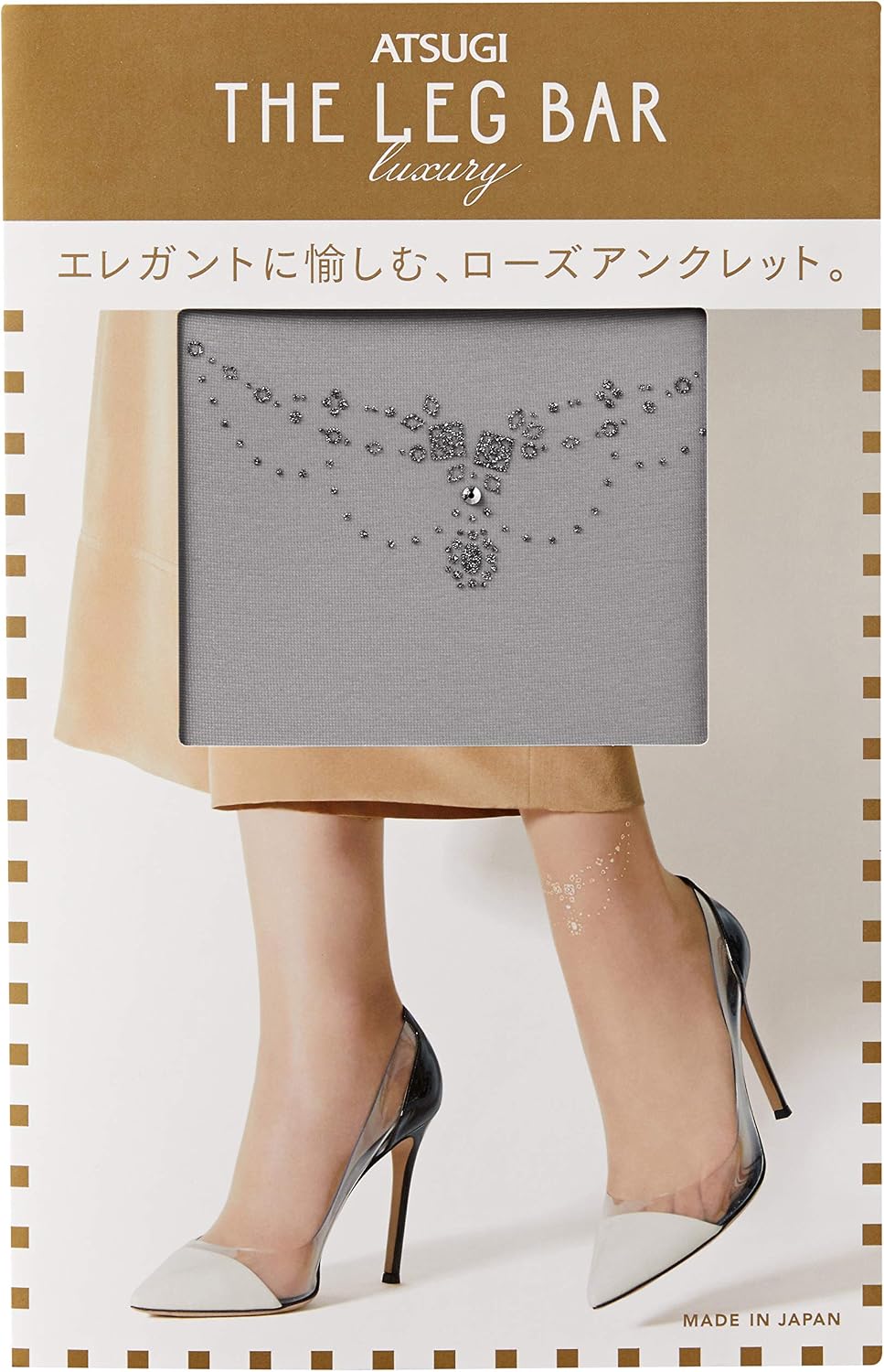 ATSUGI THE LEG BARのローズアンクレット柄ストッキング - 大人の女性のための優雅なレッグウェア