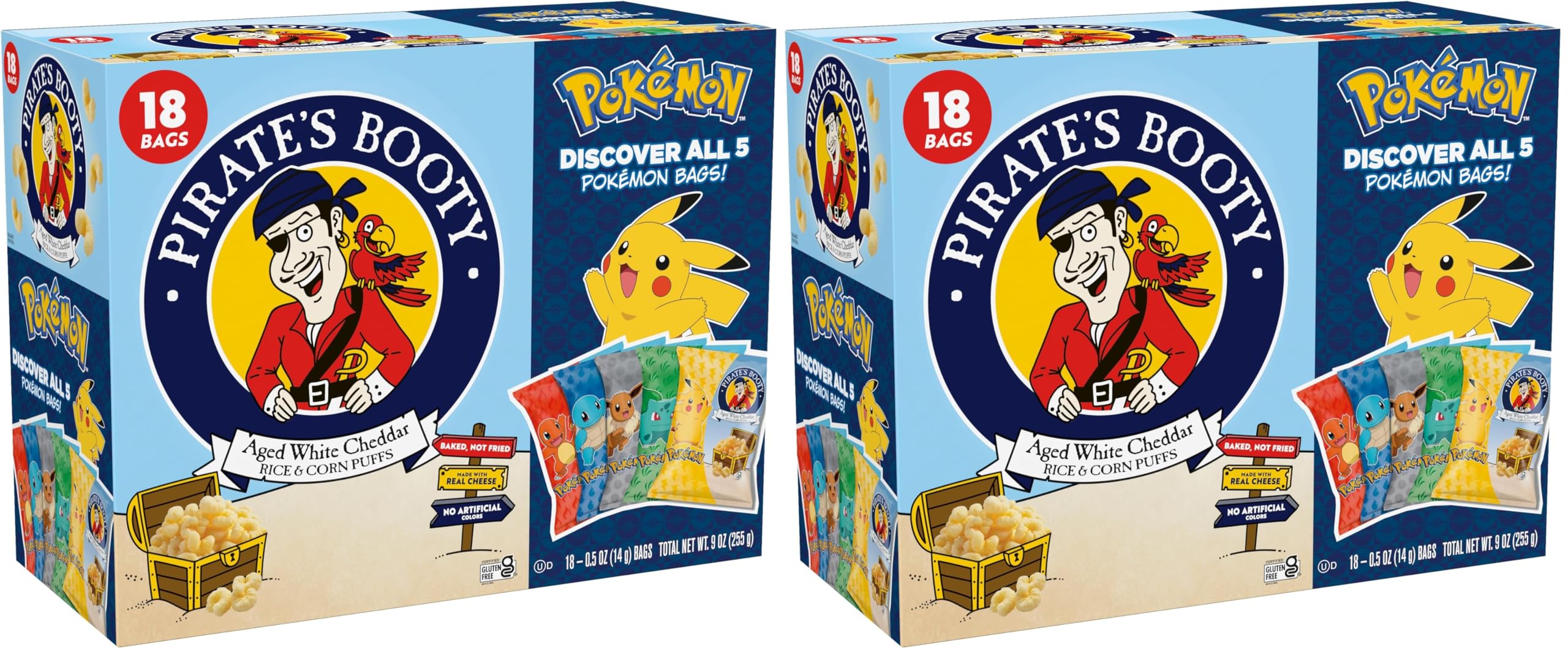 Amazon.com : Pirate's Booty Pokémon Multipack, Aged White Cheddar