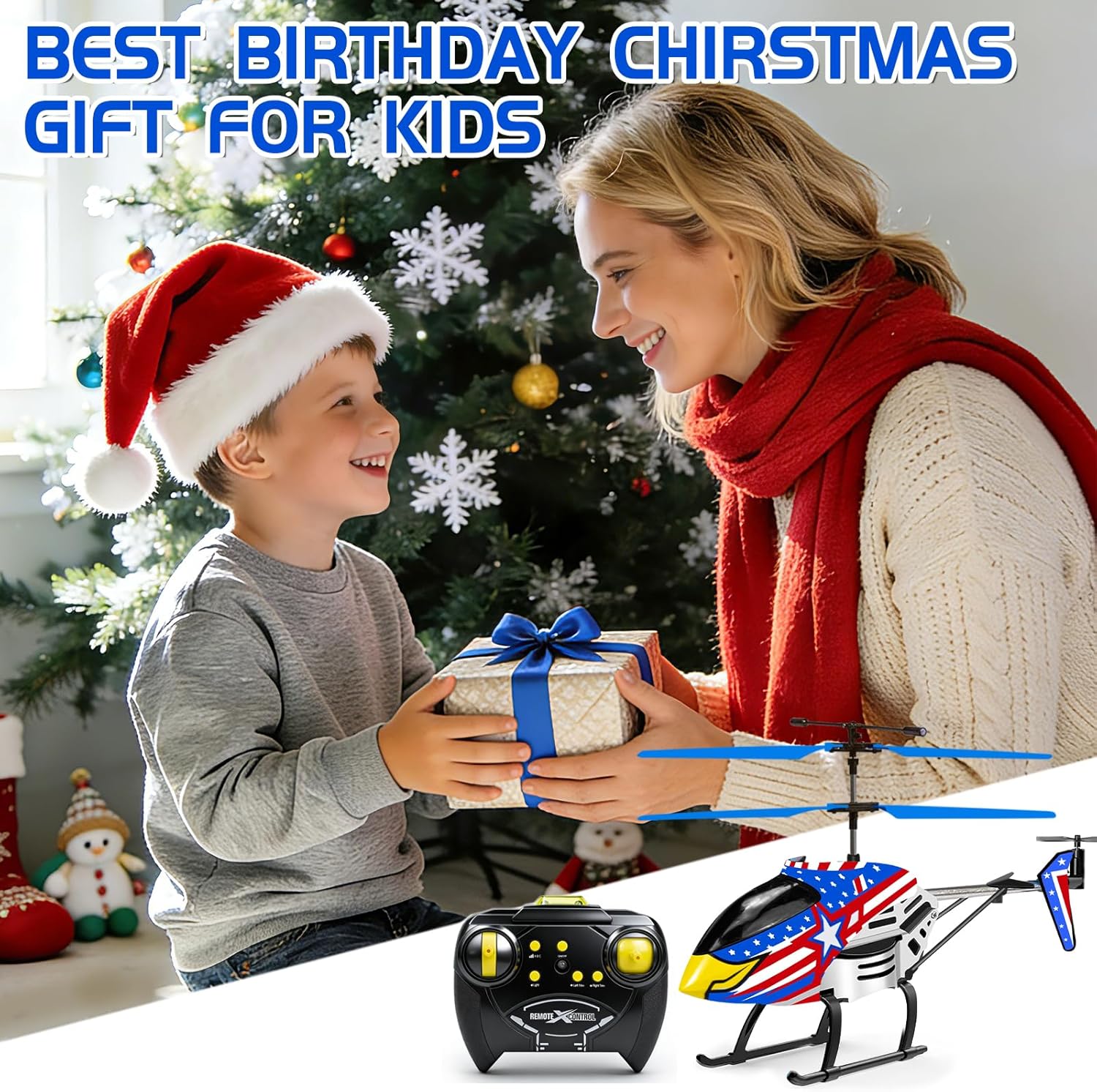 Eagle Remote Control Helicopter Toys for Boys Girls 8-10 11 12 13 14 Year Gifts, 2.4GHz 3.5 Channel Rc Helicopter Drones with LEDs for Kids Beginner- Easy to Fly Indoor