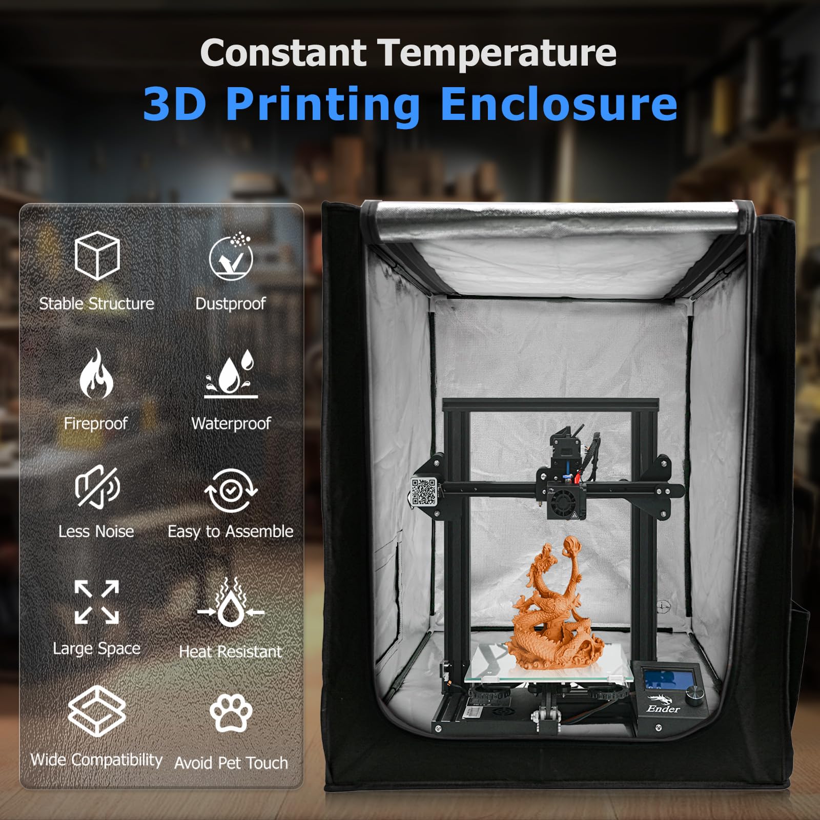 Amazon.co.jp: 3Dプリンターエンクロージャ、3Dプリンターカバー 保護