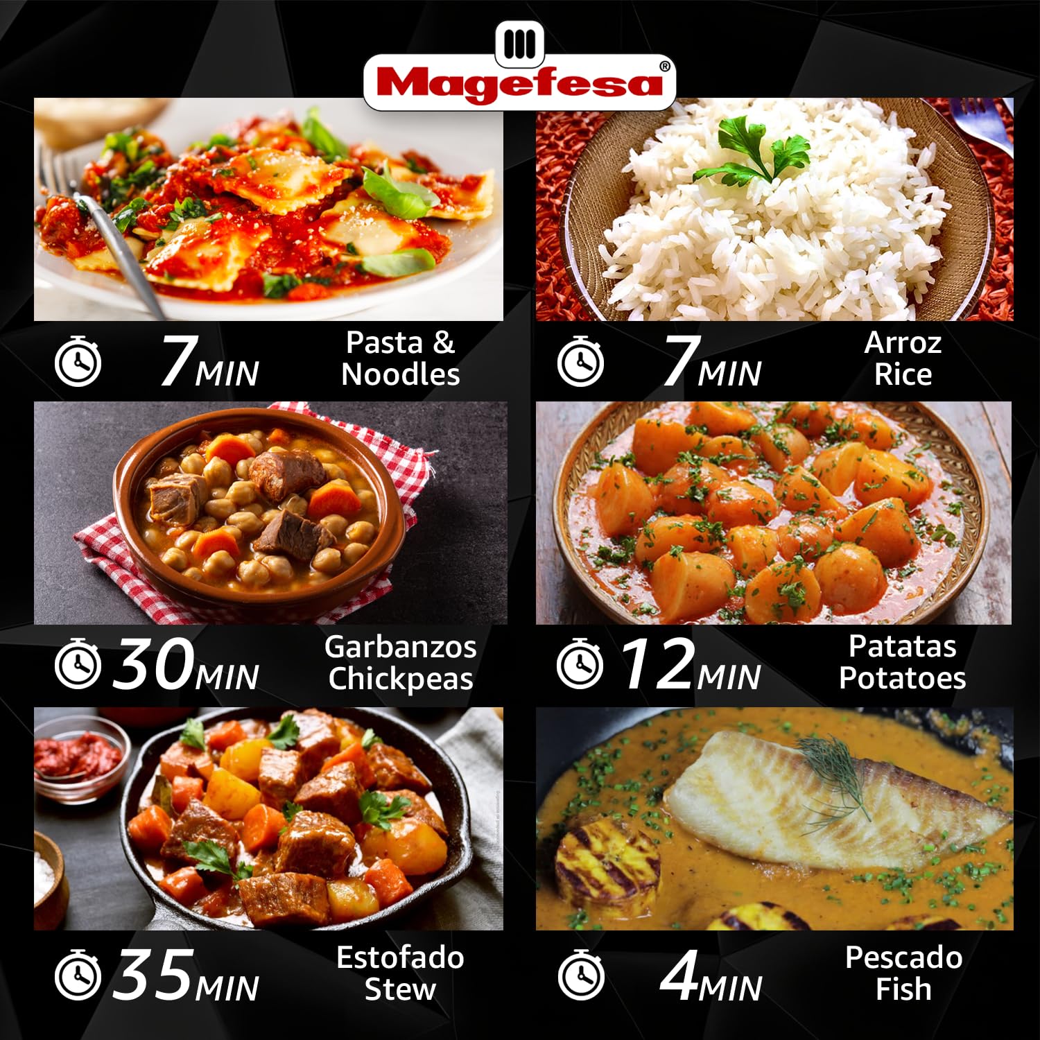 Magefesa Astra – Schnellkochtopf 4L, Edelstahl 18/10, Energieeffizient, Komfortabler Und Einfacher Verschluss, Gesundes Kochen, Für Induktion Geeignet